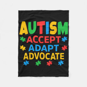 Akzeptieren Sie Advocate Autismus Bewusstsein Männ Fleecedecke