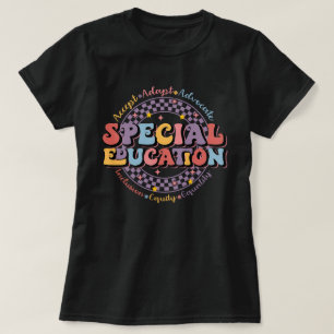 Akzeptieren Sie Advocate Special Bildung Retro T-Shirt