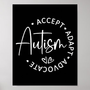 Akzeptieren Sie das Bewusstsein für Autismus Advoc Poster