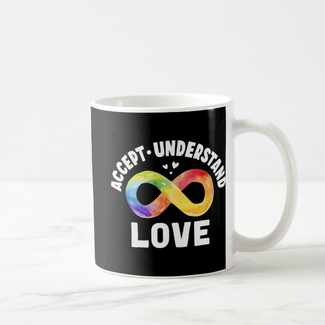 Akzeptieren Sie das Bewusstsein für Autismus in de Kaffeetasse (Rechts)