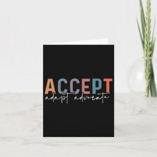 Akzeptieren Sie die Adapt Advocate Special Bildung Karte