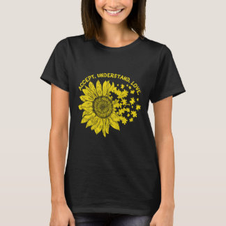 Akzeptieren Sie die Autismus-Awa unterstützende Au T-Shirt