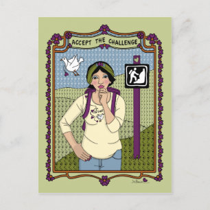Akzeptieren Sie die Challenge_A_-Postkarte Postkarte