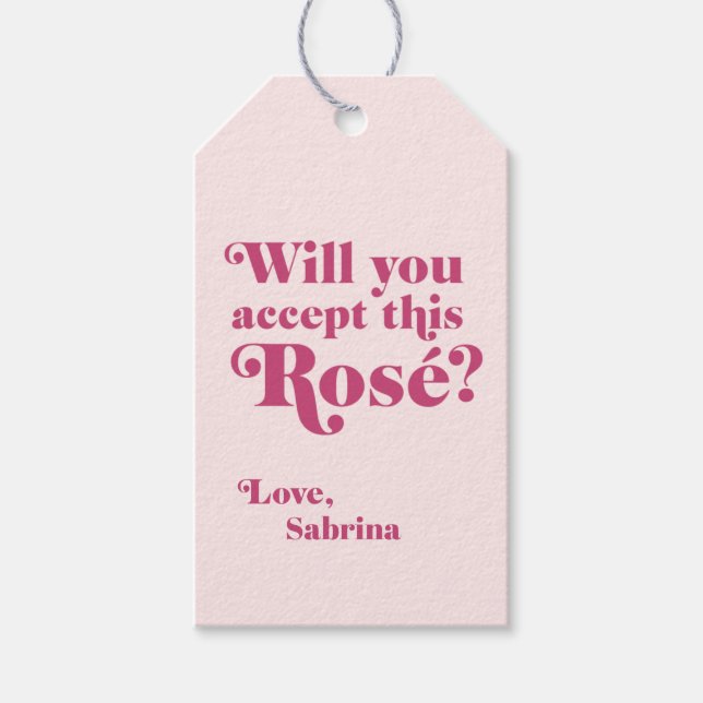 Akzeptieren Sie diese Rose Valentines | Galentine Geschenkanhänger (Vorderseite)