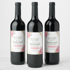 Akzeptieren Sie diesen Vorschlag von Rosé Bridesma Weinetikett