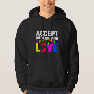 Akzeptieren Sie Liebe Autismus Bewusstsein Kind Hoodie