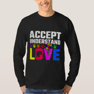 Akzeptieren Sie Liebe Autismus Bewusstsein Kind T-Shirt