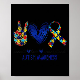 Akzeptieren Sie Liebe Autismus Bewusstsein T - Shi Poster