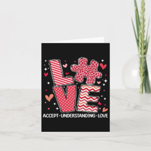 Akzeptieren Sie Liebe Autismus Bewusstsein Valenti Karte