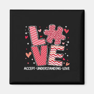 Akzeptieren Sie Liebe Autismus Bewusstsein Valenti Magnet