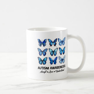 Akzeptieren Sie Liebe Autismus-Bewusstseinsbutterf Kaffeetasse
