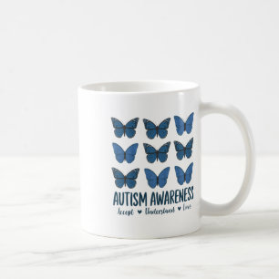 Akzeptieren Sie Liebe Autismus-Bewusstseinsbutterf Kaffeetasse