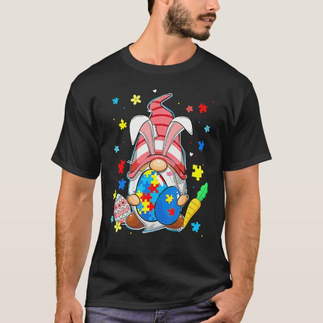 Akzeptieren Sie Liebe Gnome Autismus Bewusstsein O T-Shirt (Vorderseite)