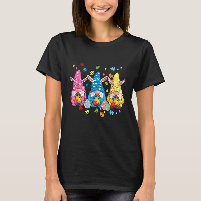 Akzeptieren Sie Liebe Gnome Autismus Bewusstsein O T-Shirt (Vorderseite)