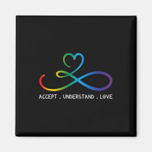 Akzeptieren Sie Liebe Neurovielfalt Unendlichkeit Magnet