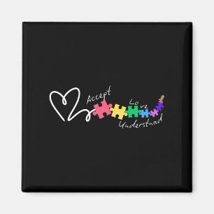 Akzeptieren Sie Liebe verstehen Autismus Unterstüt Magnet