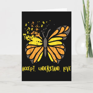 Akzeptieren Verstehen Liebe Schmetterling Shirt Au Karte