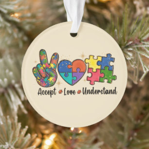 Akzeptierte Liebe - Bewusstsein für Autismus Ornament