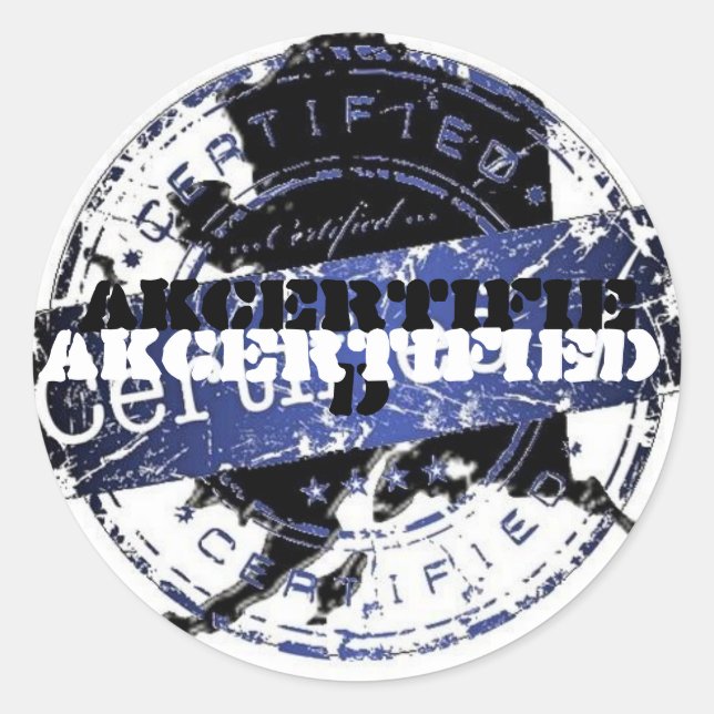 AKZERTIFIZIERTER STICKER (Vorderseite)