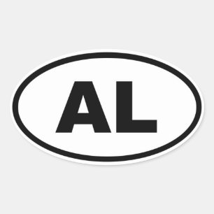 AL Alabama Ovaler Aufkleber
