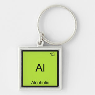 Al - Alkohol Chemie Element Symbol Lustig Schlüsselanhänger