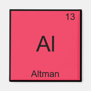 Al - Altman Lustiges Chemie-Element-Symbol T-Shirt Magnet