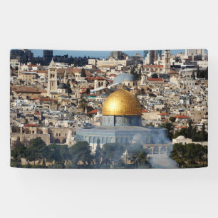 Al Aqsa Jerusalem Kuppel von Rock Palestine Artwor Banner