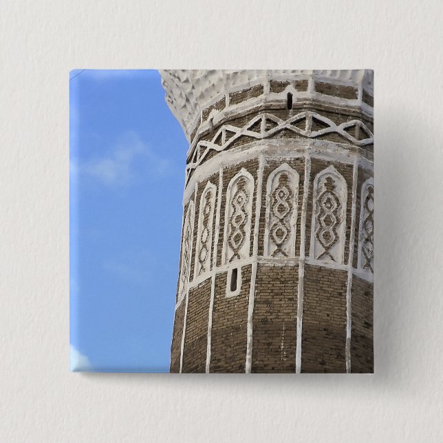 Al Bakiriya Moschee in Old Sana'a, Jemen Button (Vorderseite)