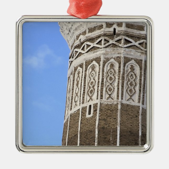 Al Bakiriya Moschee in Old Sana'a, Jemen Ornament Aus Metall (Vorne)