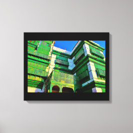 Al Balad Green Gebäude Leinwanddruck