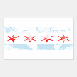 Al Capone Chicago Flag Rechteckiger Aufkleber