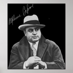 Al Capone Reproduction Signature Merchandise Poster