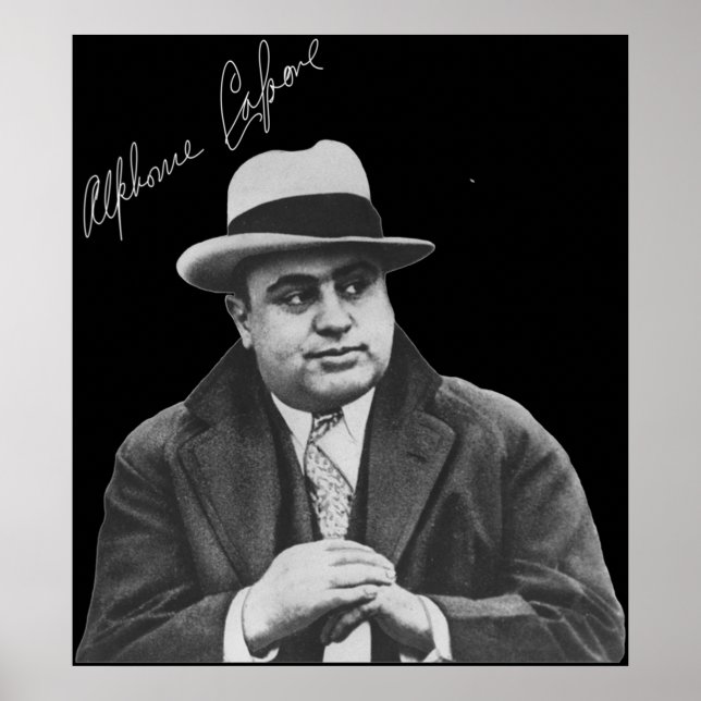 Al Capone Reproduction Signature Merchandise Poster (Vorne)