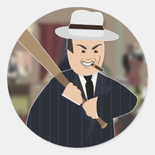 Al Capone(Simple History) Runder Aufkleber