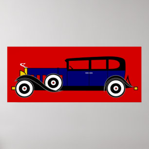 Al Capone's Cadillac 16 V - Roaring 20 Poster