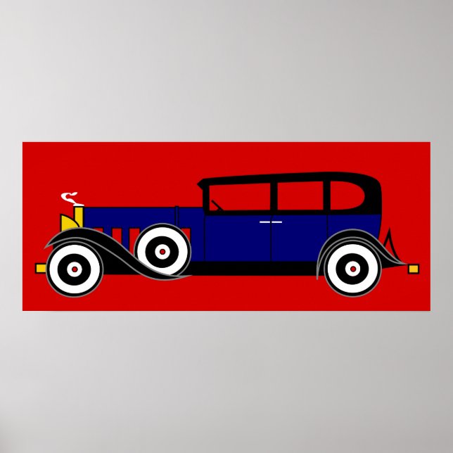 Al Capone's Cadillac 16 V - Roaring 20 Poster (Vorne)