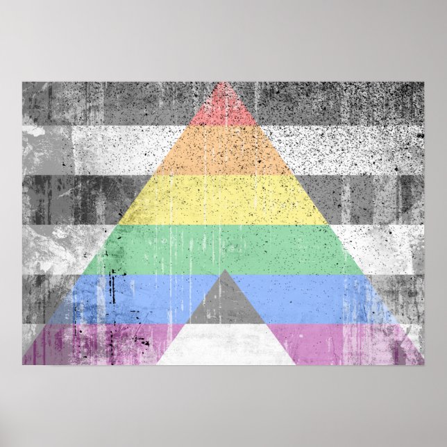 AL FLAG DISTRESSED -.pnng Poster (Vorne)