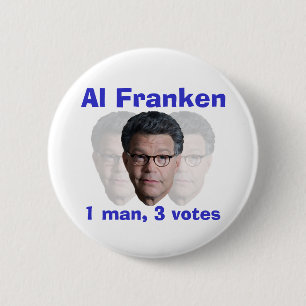 Al Franken: 1 Mann, 3 Stimmen Button