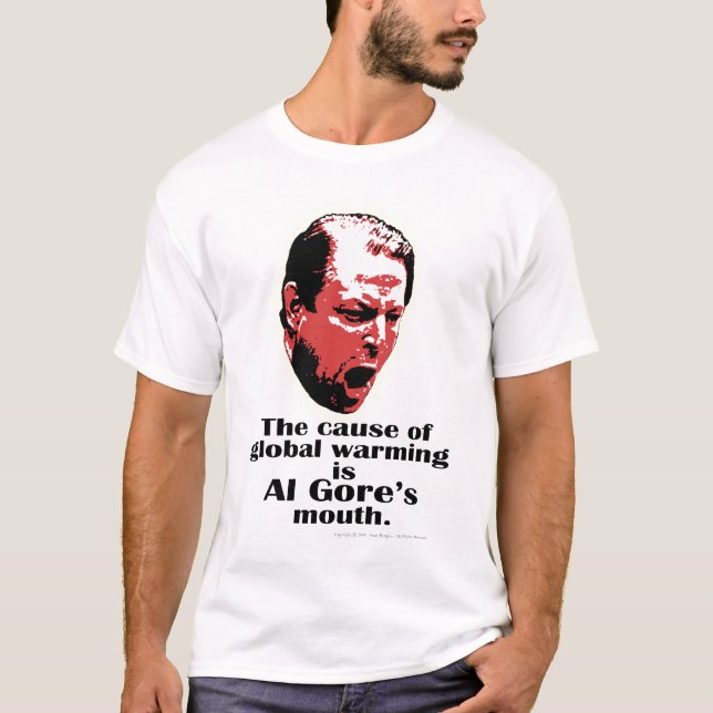 Al Gore globales Erwärmungs-Schwarzes T-Shirt (Vorderseite)