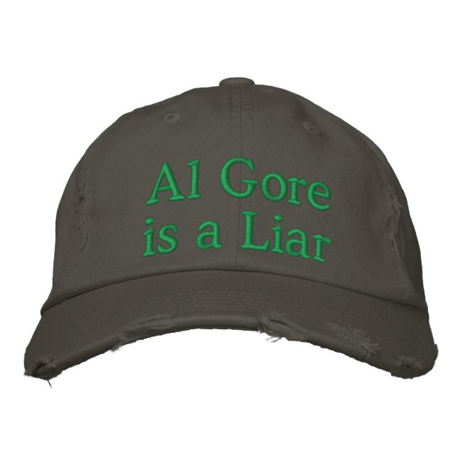 Al Gore ist ein LIAR Bestickte Kappe (Vorderseite)
