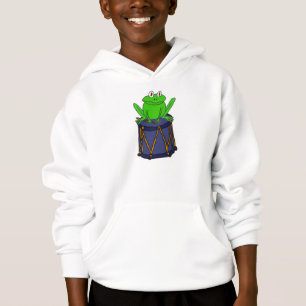 AL lustiger Frosch auf einem Trommel-Shirt Hoodie
