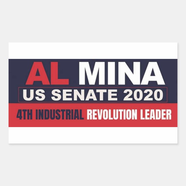 Al Myna US Senate Merchandise Rechteckiger Aufkleber (Vorderseite)
