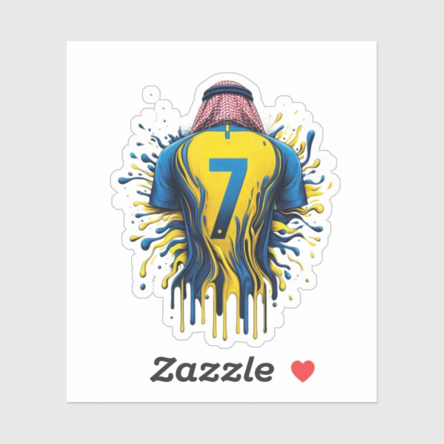 AL NASSR FOOTBALL AUFKLEBER (Blatt)