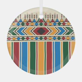Al-Qatt Al-Asiri inspirierte geometrische Muster. Ornament Aus Glas