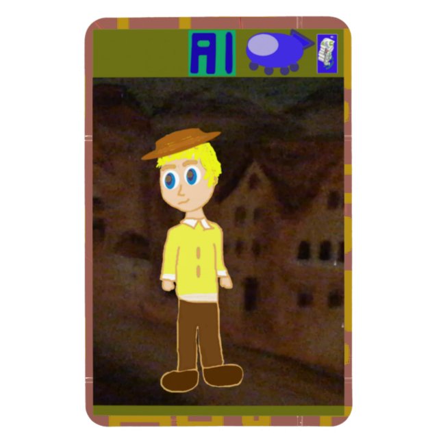 Al Spaceship Flexible Foto Magnet (Vertikal)