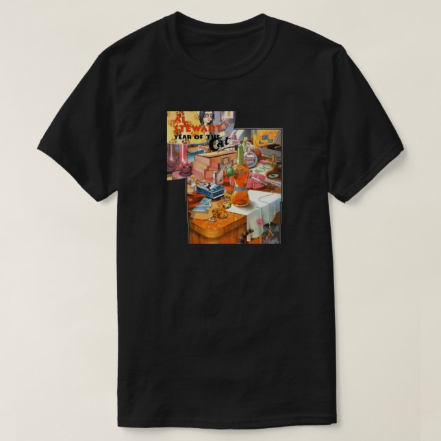 Al Stewart Année Du T-shirt Classique Chat (Design devant)