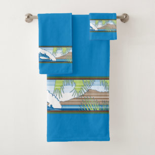 Ala Moana Diamant-Kopf-hawaiisches Badhandtuch Set