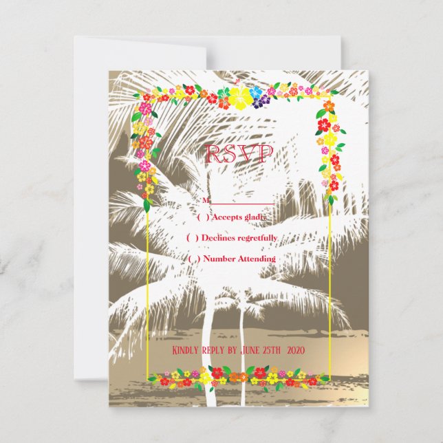 Ala Moana RSVP Karte (Vorderseite)