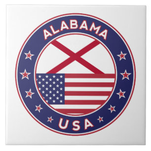 Alabama, Alabama-T - Shirt, Alabama-Aufkleber, Fliese