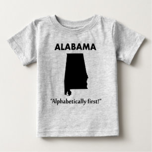 Alabama - Alphabetisch Erster Baby T-shirt